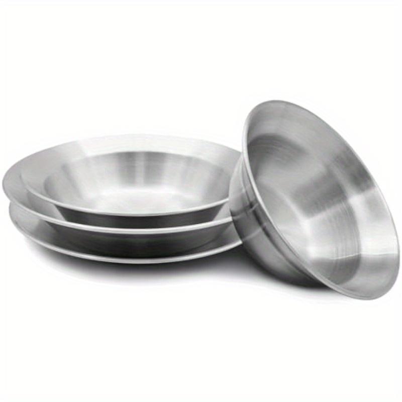 

Наборы столовой посуды из нержавеющей стали, штабелируемая посуда, многоразовые миски для закусок, сервировочные тарелки для кормления, обеденные тарелки для кухни, кемпинга, походов, барбекю