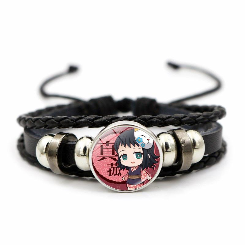 Demon Slayer Figur Armbånd Tanjiro Nidouzi Inosuke Zenitsu Mini Actionfigur Kunst Foto Anheng Lærarmbånd for Fans Gave