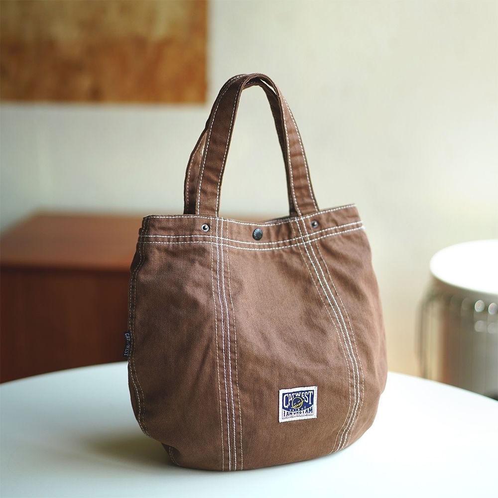 

2025 Korean Style Shell-Shaped Denim Canvas Tote Handbag