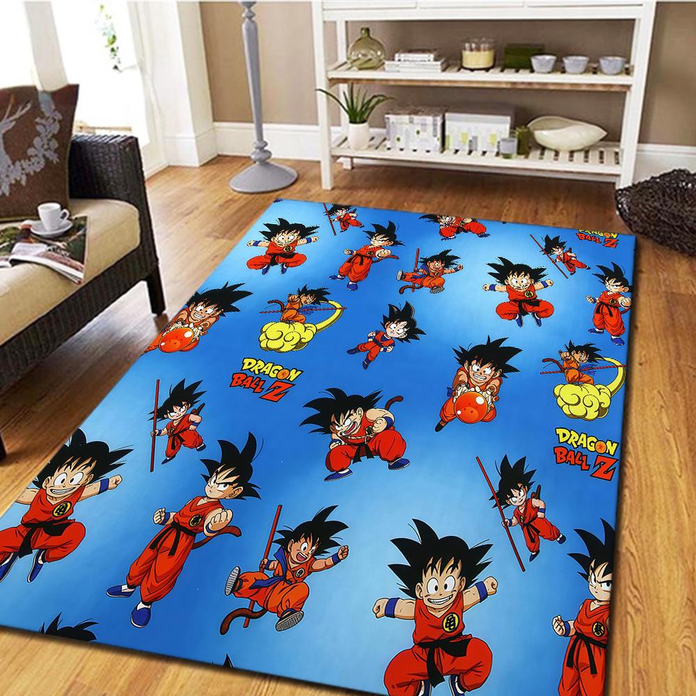 Son Goku Anime Digital Print Carpet, Living Room Floor Mat, Bedroom Decorative Rug, Movie Play Mat -HYQ30