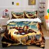 Flying Superhero Over Canyon. Bedding Sets Duvet Cover Sets Duvet Covers Pillowcases(1 * Duvet Cover 2 * Pillowcases Without Duvet Insert)