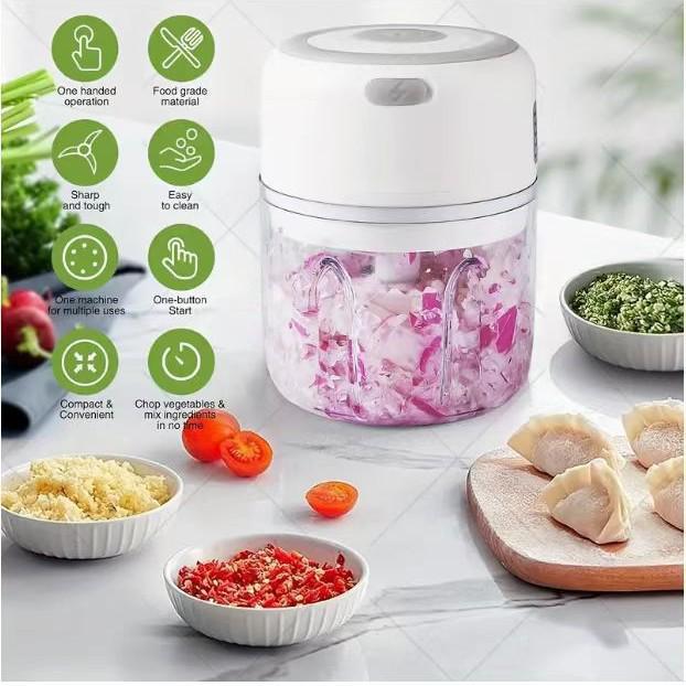 Electric Garlic Mincer & Masher - Portable Home Use Garlic Crusher, Paste Mixer & Chopper