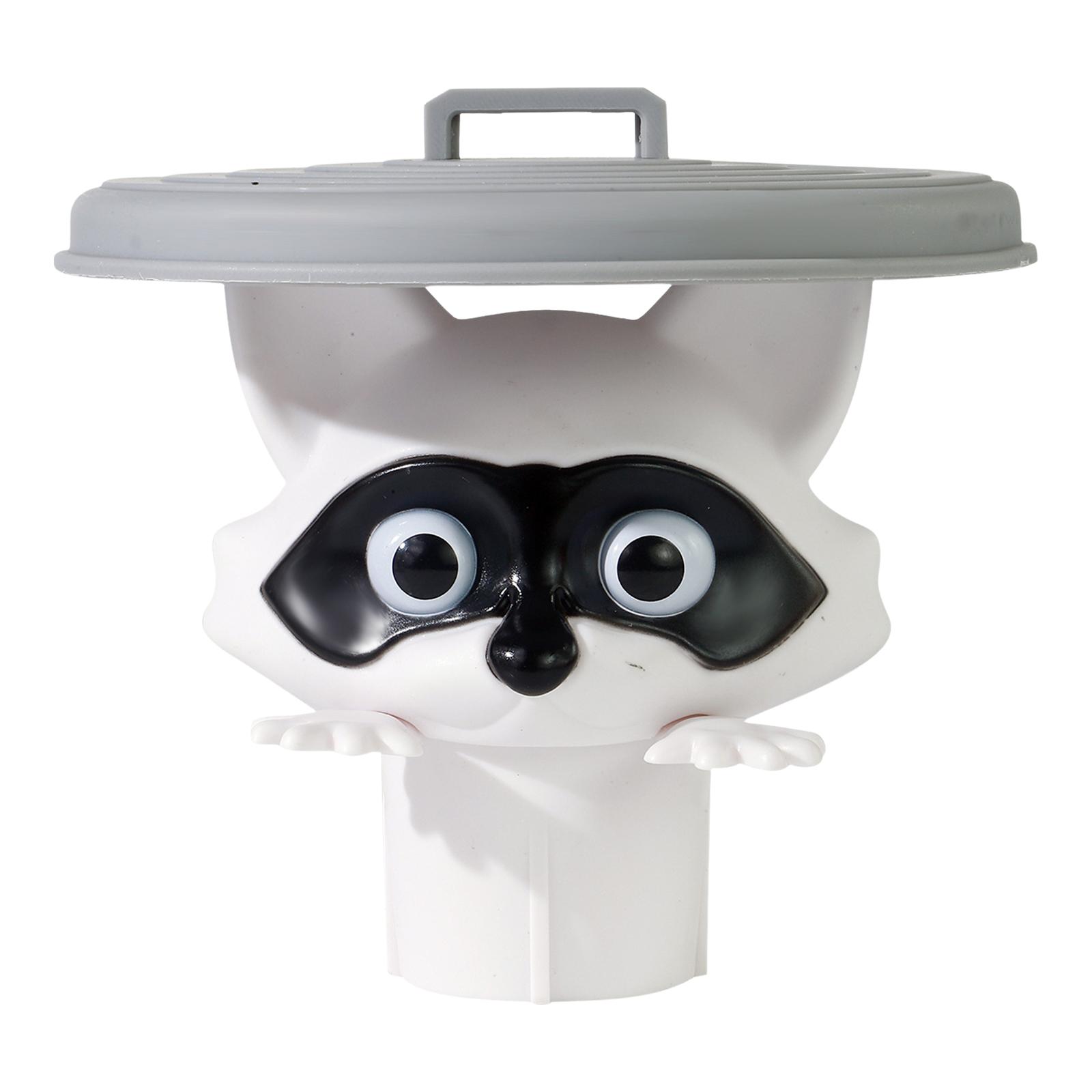 

Raccoon Tissue Roll Organizer with Trash Can Lid Cover Tissue Storage Stand for Farmhouse Powder Room Hotel Apartment RV белый