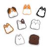 Newseego Triangular Clips Conner Paper Book Double Cute Stationery Paper Book Corner No Punching Household Office Character Dog Design (8-Pack) Clips,
