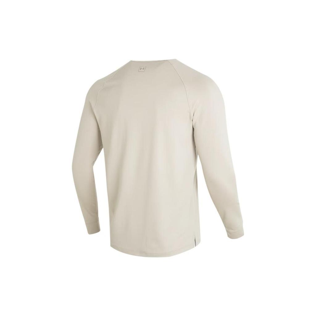 Under Armour Ua Meridian Solid Color Crew Neck Long Sleeve Training T-Shirt Men Tops Brown 1378989-236