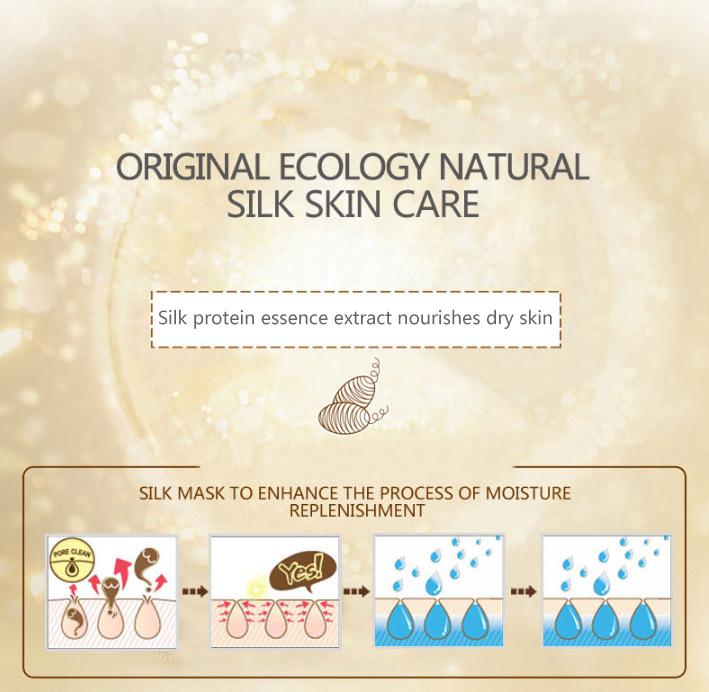 1/5/10 KS Hydratační pleťová maska ​​proti stárnutí Hedvábný protein hydratační zmenšující se póry rozjasňující pleť