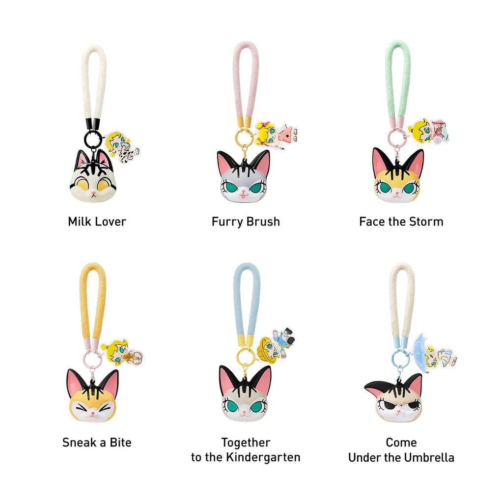 POP MART Baby Molly Baby Tabby Series Squeeze Charms Box of Pop Mart Gachapon Blind Box Figures Plastic Model Premium Toys PVC Soft Vinyl Original