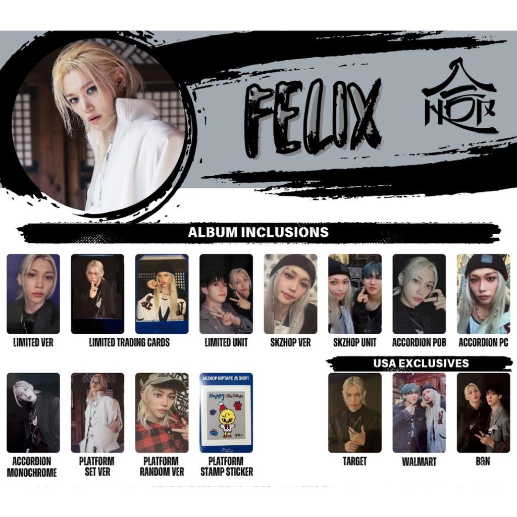 FELIX Stray Kids SKZHOP HIPTAPE HOP ALBUM PHOTO CARD