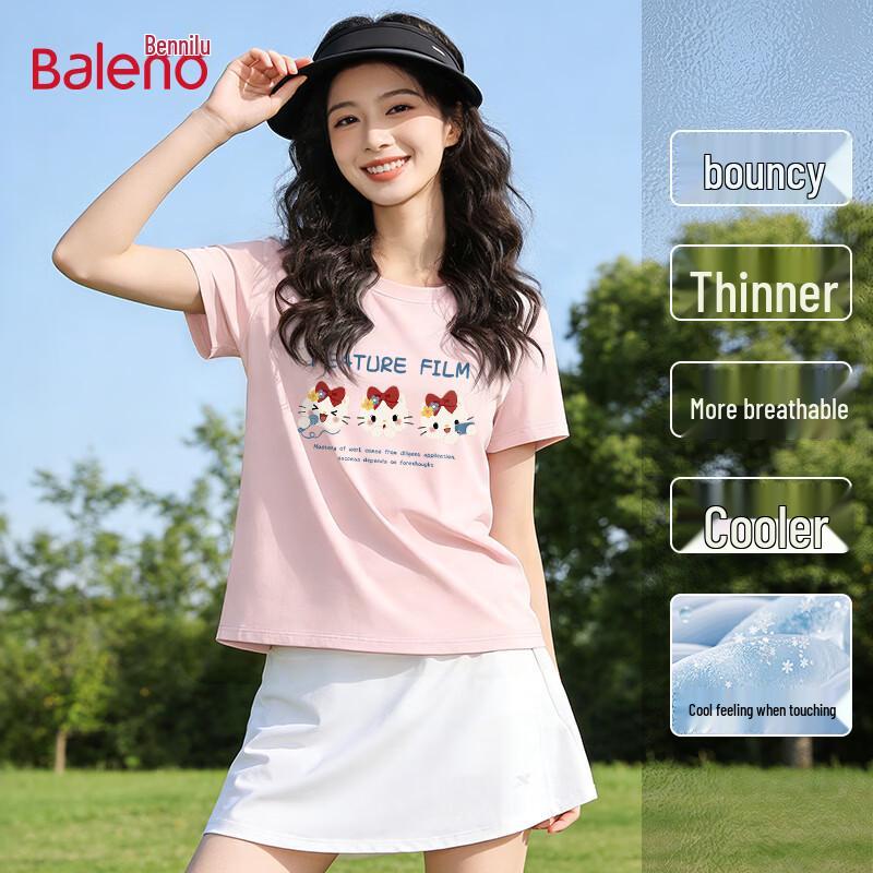Baleno Women s Quick-Dry Cool-Sense T-Shirt with Cat Print M