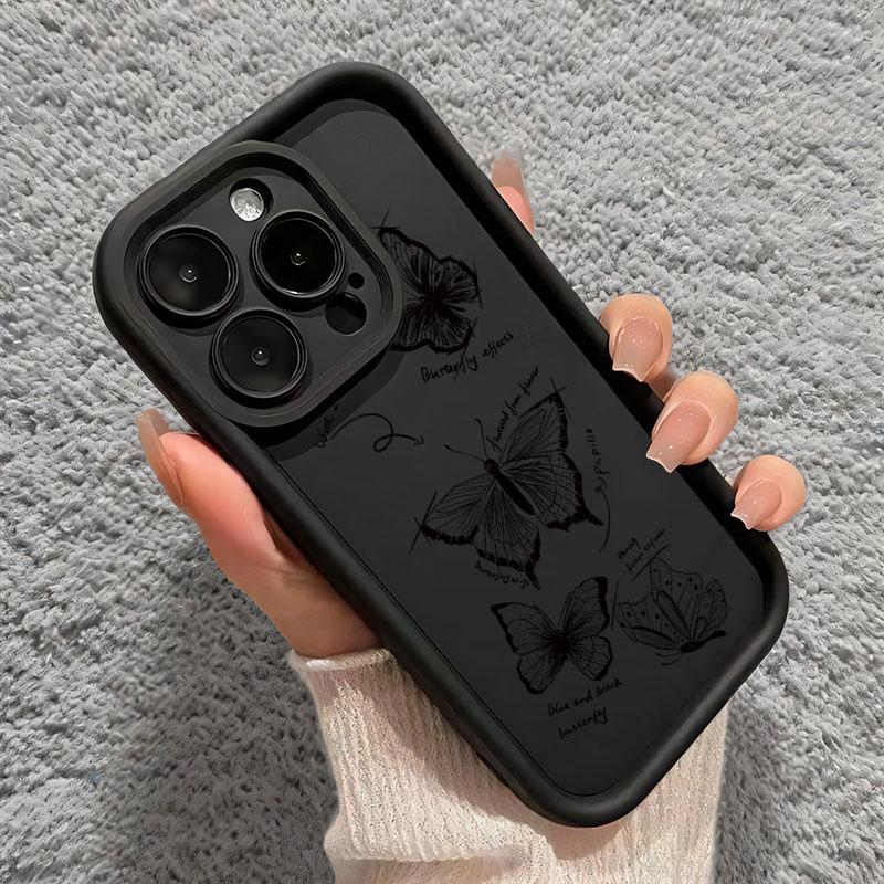 Black Butterfly Phone Case For Tecno Spark 30 10 Pro 30C 20C 10C Spark 20 Pro Plus Case Shockproof Soft Silicone Protect Cover