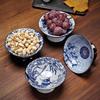 Blaue und weiße Keramik chinesischer Stil Obst- und Snackteller