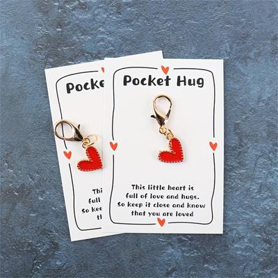 Taschenumarmung Grußkarte Valentinstag Souvenir Geschenk, Liebesherz Schlüsselanhänger Anhänger