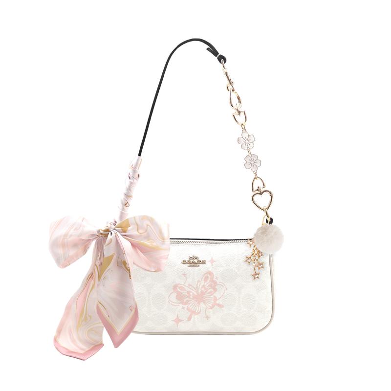

COACH shoulder bag [Customized bag] Nolita 19 Spinning Moon Hand-painted Princess Style Literary Star Butterfly Story Basic Pack (Pack + Dust Bag) коричневий