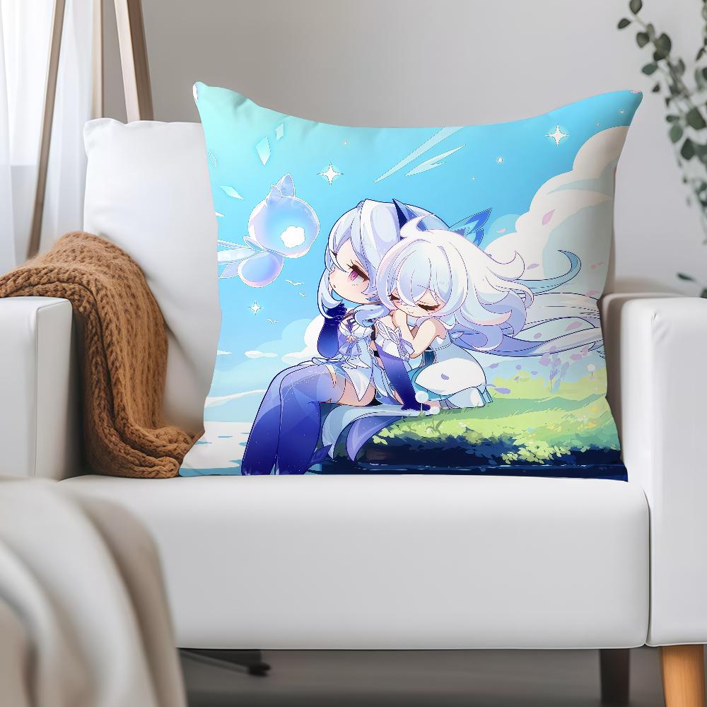 Genshin Impact Skirk Pillow Case Applicable Space For Guest Rooms Interiors Cars Office House Decoration