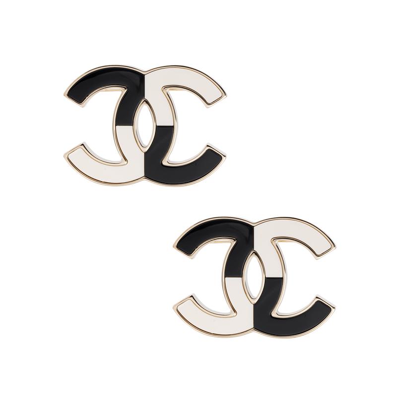 CHANEL [23 Early Spring New Products] Fashion Trend Brooch Women's Black/White