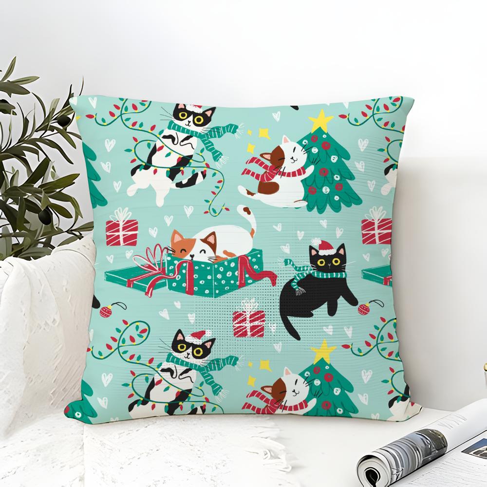 Simple Color Animal Illustration Patterns Pillow Case Linen Pillow Case Sofa Home Decor Cushion Cover Cushion Cove