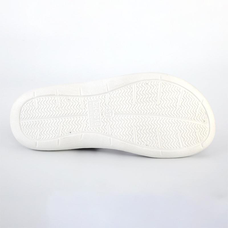 Summer Solid Color Hollow Out Seaside Flat Bottom Casual Women's Breathable Beach Slippers