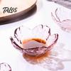 Glas-Snackschale für Partys, Mini-Kirschblüten-Saucenschälchen, Japanischer Stil, Gewürzschale, 60 ml Dekoratives mattiertes Schälchen, Soja-Dip