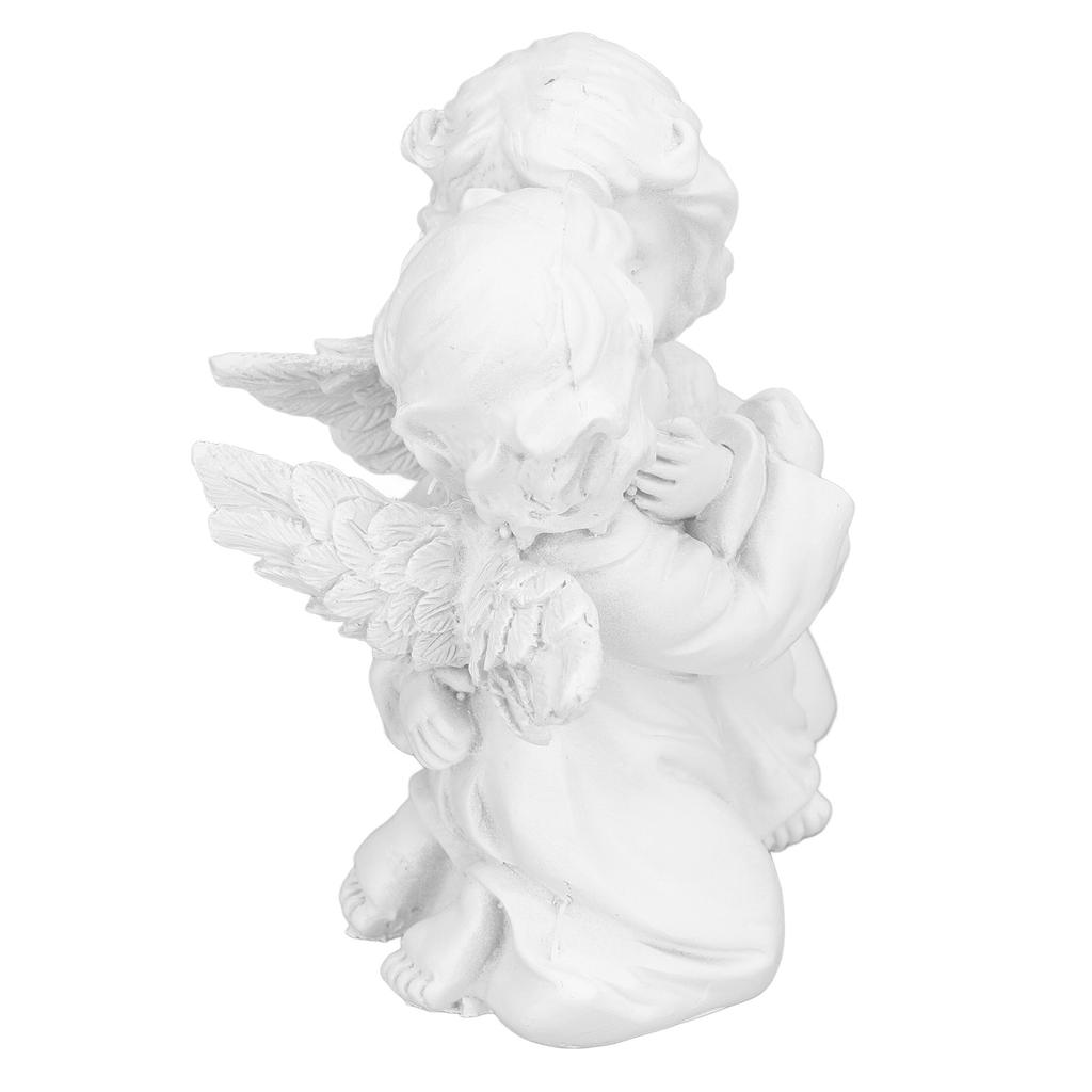 Engel Statue Kunstharz Umarmende Form Weißer Engel Ornament für Desktop DekorationEngel Links