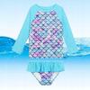 Girls' Swimsuit Mermaid Scales Uv Upf50+ 110 Long Sleeve