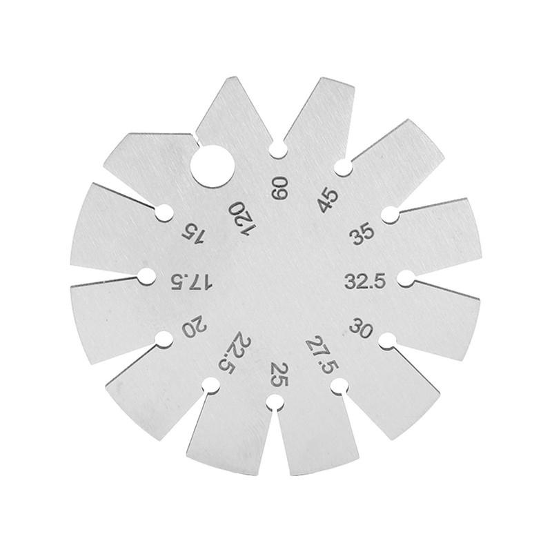 Knife Bevel Gauge Bevel Angle Gauge Stainless Steel Oblique Edges Protractor for Knife Blade Measuring 15‑120 Degree