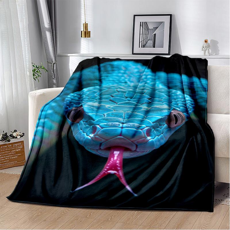 Gothic Snake Serpent Python Viper Blankets Soft Throw Blanket for Home Bedroom Bed Sofa Picnic Travel Office Cover Kids Gift