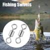 100Pcs/Lot Fishing Swivels Bearing Solid Rings Rolling Connector Plastic Rubber Durable High Strength Fishing Tackle