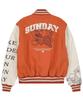 Sunday Fruit Market Golden Hour Varsity Jacket Orange