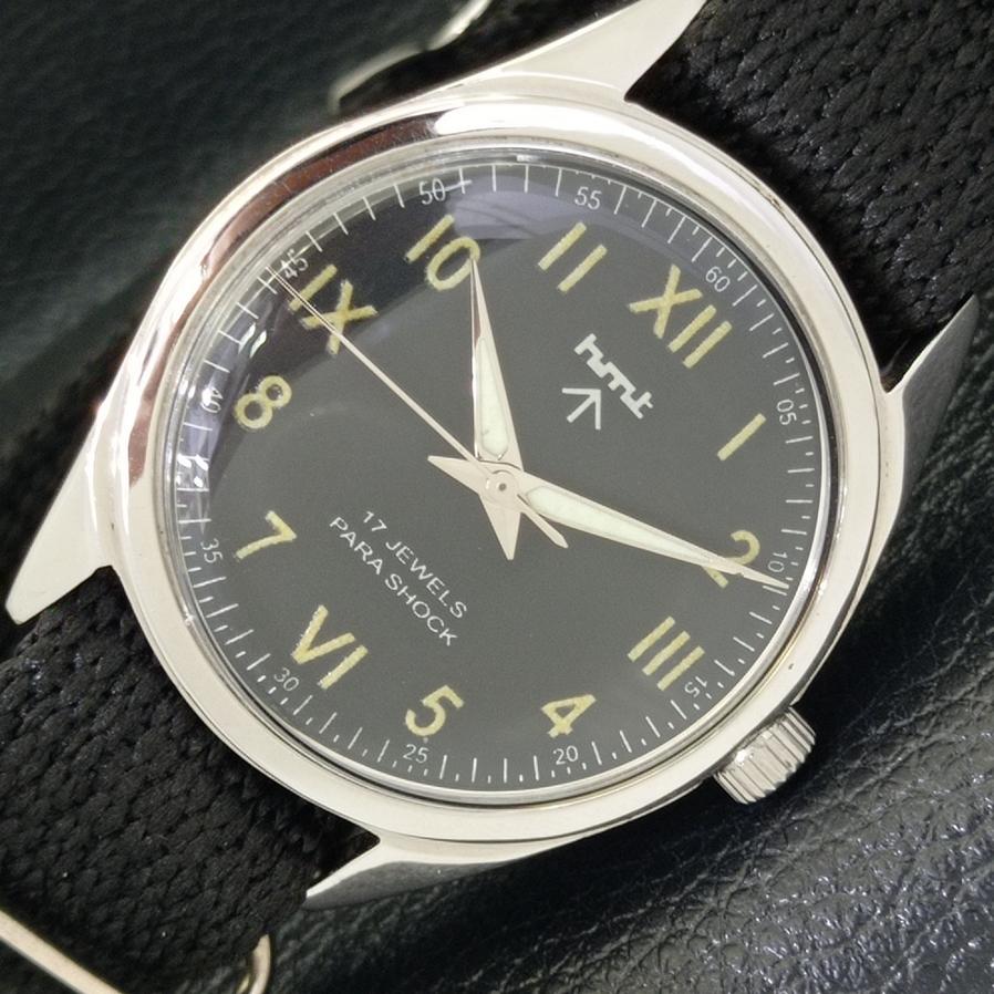 

HMT INDIAN HAND-WINDING BLACK DIAL WATCH a430817-2 R104-a430817