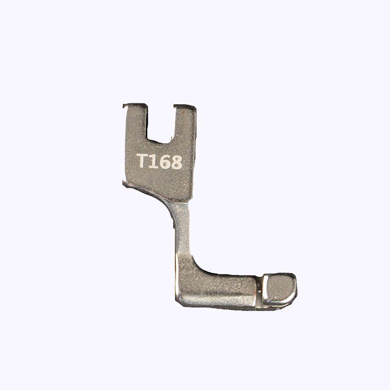 T168 Flatbed Machine Invisible Zipper & Single-Sided Presser Foot for Industrial Sewing