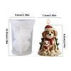 Christmas Pet Dog Silicone Mould Easy Demolding Multipurpose Silicone Mould For Handmade Candle Soap Holiday Decoration