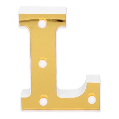 Lámpara LED en forma de L Luz de letra del alfabeto inglés Decoración para boda, propuesta de matrimonio, fiesta Blanco cálido
