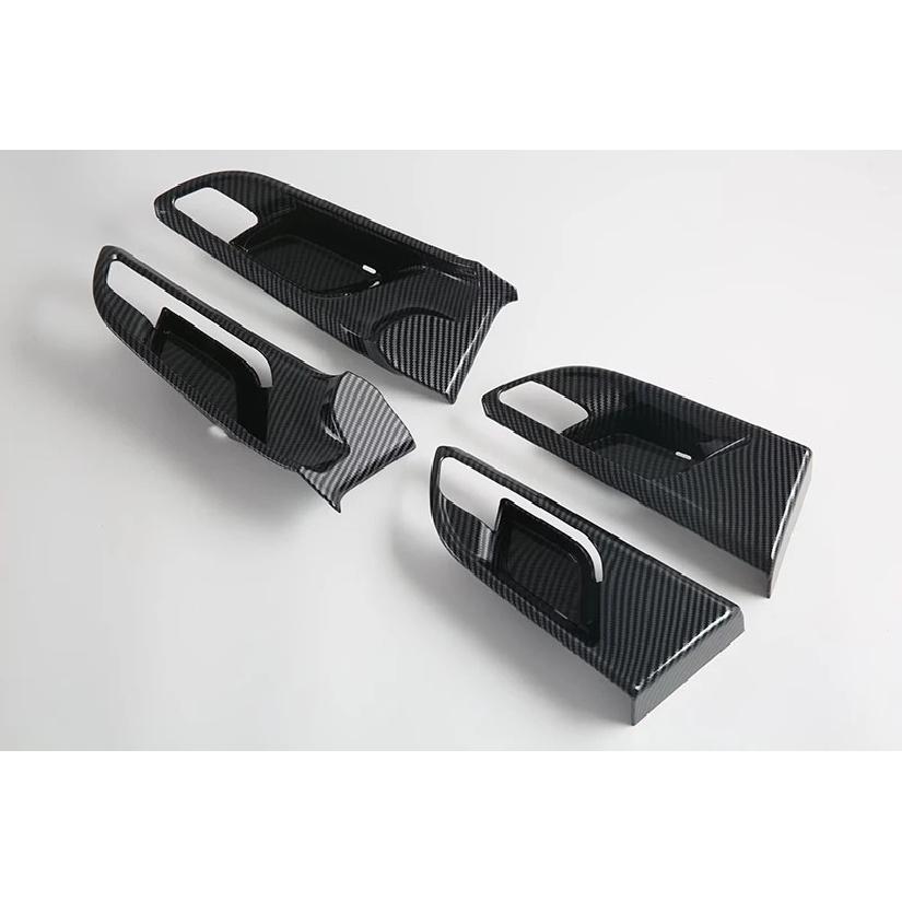 For MG 3 MG3 2024 2025 2026 Carbon Fiber Style Inner Door Handle Cover Catch Bowl Trim ert Bezel Frame Garnish