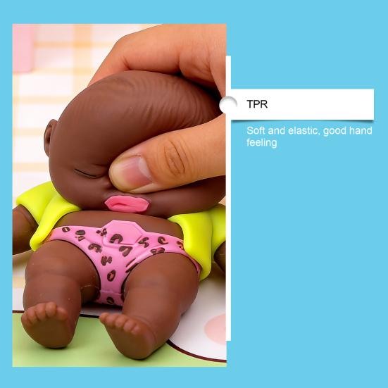 Black Babies Stress Relief Toy Slow Rising Anxiety Relieving Mini Baby Squeeze Toy