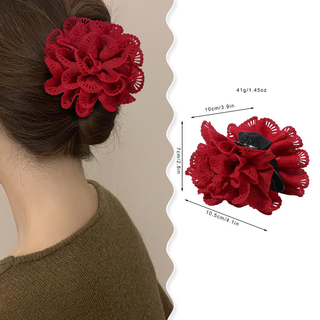 Solide Blumen-Haarklammern Clips Plastik-Haarnadeln Halter Zubehör für Damen und Mädchen 2024