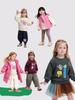 2025 Winter Kids' Fleece-Lined Cartoon Sweatshirt - Round Neck, Long Sleeve for Boys & Girls