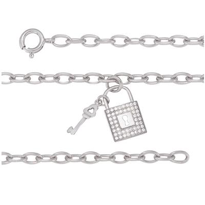 [Q3763] - Silver Bracelet 'Cadenas Sublime' Silver White (rhodium-plated) - 12x10 Mm