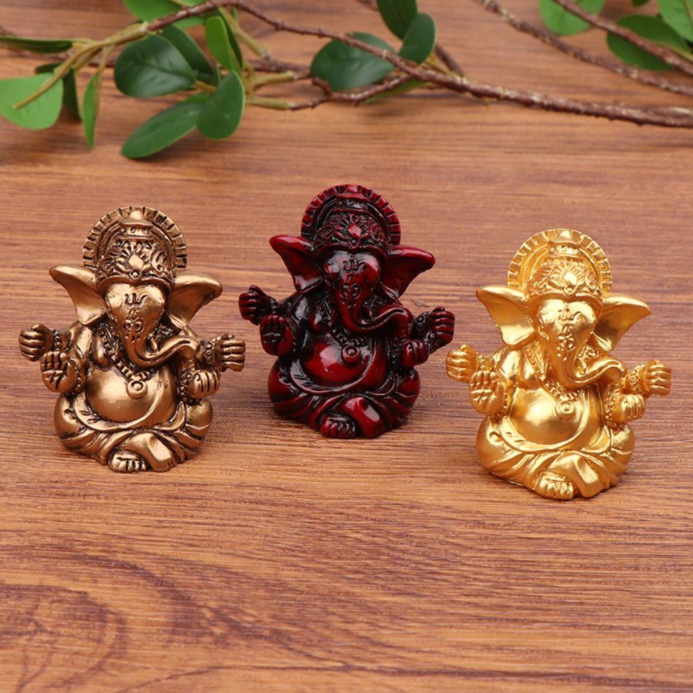 Decorative Ganesha Buddha Statue Handicraft Rresin Ganesha Ornaments  Car Decor