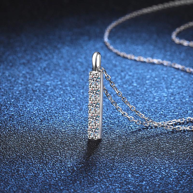D Color Moissanite Necklace 50pts Single 10pts Choker Women
