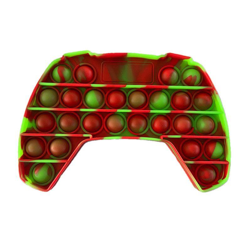 Vibrant Tie-dye Game Controller Push Bubble Sensory Fidget Toy For Stress Relief