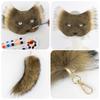 Flexible Mask With Plush Tail DIY Crafting Supply Costume Accessory For Costume And Creative Dressing Up Event