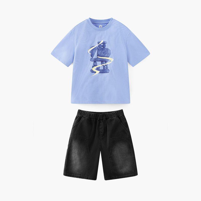 and Quick-Drying] Mqd Children's Clothing Boys' Short-Sleeved T-Shirt Summer New Style Children's Round-Neck T-Shirt Base Layer Shirt