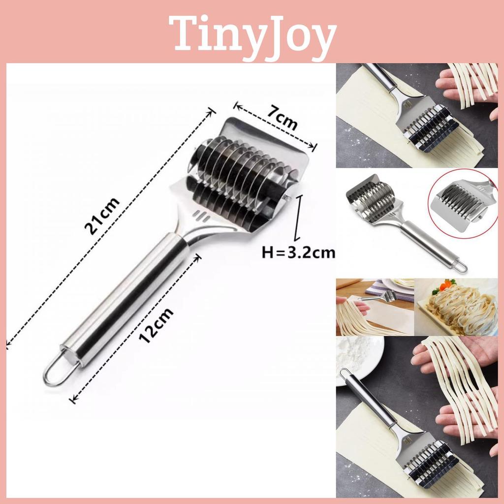 Elegant nudelkutter i rustfritt stål Moderne kjøkkenessensielt deigverktøy