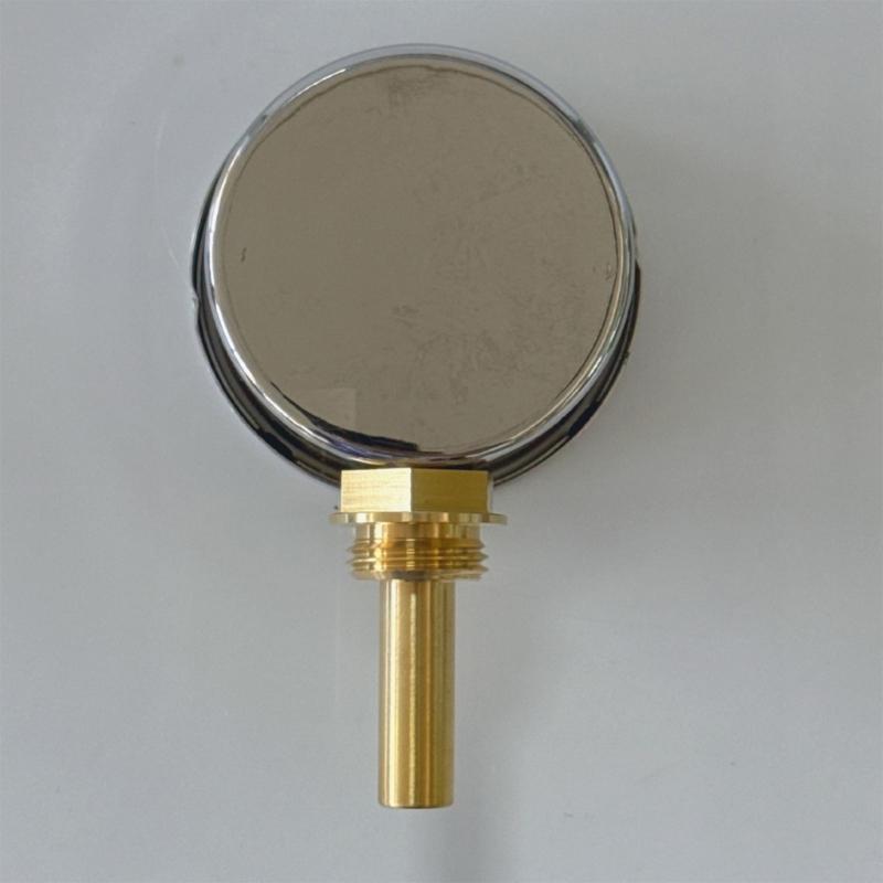 Mechanical Water Temperature Meter with 63 mm Face, Bottom Mount Stem and Thread Fitting for Equipment Follow Up and Service Work Daily