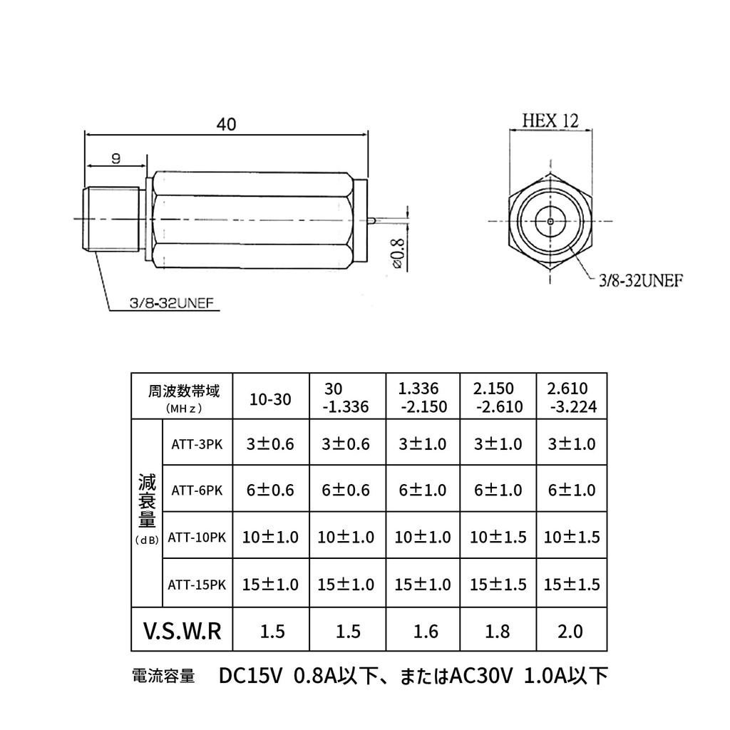 Compatible Attenuator Compatible F-Factory 4K/8K (Current Pass-Through Type) 3.2GHz FE-ATT-6PK