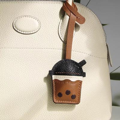 Cute and Unique Milk Tea Cup Bag Charm, Backpack Accessory Small Trinket Keychain