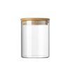 Mini Houten Deksel Glazen Koffiebonen Luchtdichte Bus Draagbare Voedselopbergcontainer Snoep Pot Thee Bus 100ML