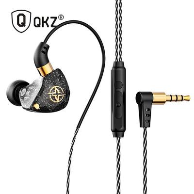 QKZ X26 Auricolare cablato Cuffie sportive per bassi pesanti con microfono HD per cantare Riduzione del rumore dal vivo Chiamate Indossare comodamente Cuffie da 3,5 mm