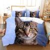 3D Cute Cat Print Bedding Set Lovely Animal Duvet Cover Microfiber Pet Quilt Cover With Pillowcases Twin Full For Kid Teen Girls