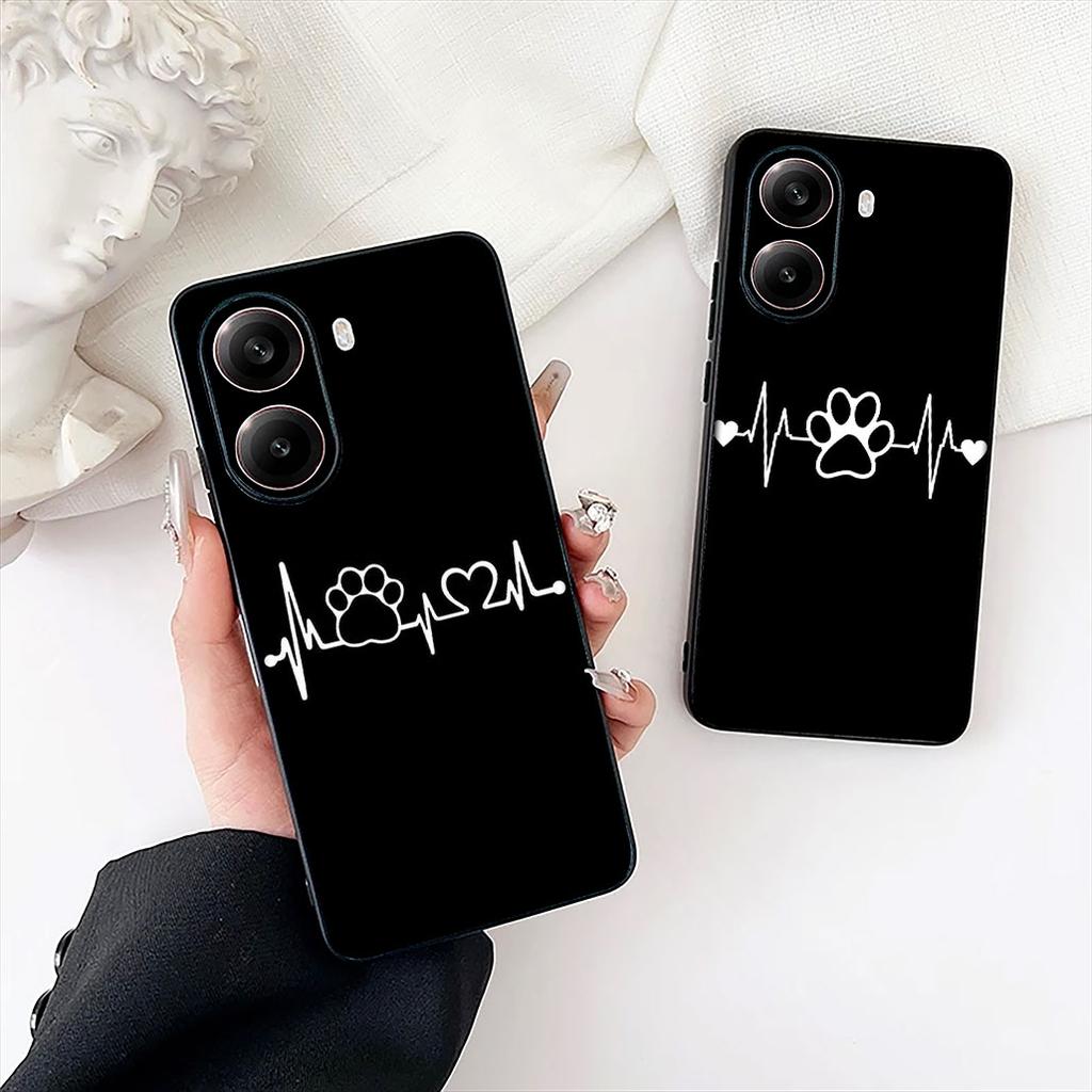 Cute Dog Cartoon Paw Cat Protective Cover for Apple iPhone 12 13 Mini XS 11 Pro Max 7 8 Plus XR SE 2022 SE3 + 8+ Phone Case